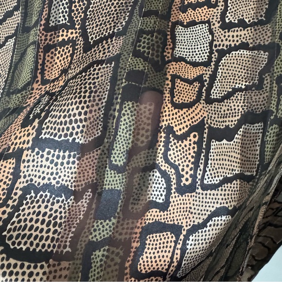 Vintage Retro Snakeskin Sheen print Martinique size 12 - Picture 11 of 13